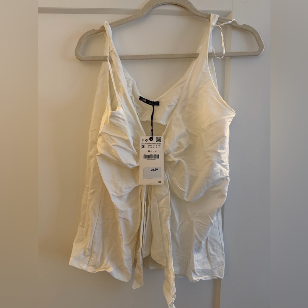 Zara Off-White Camisole Top